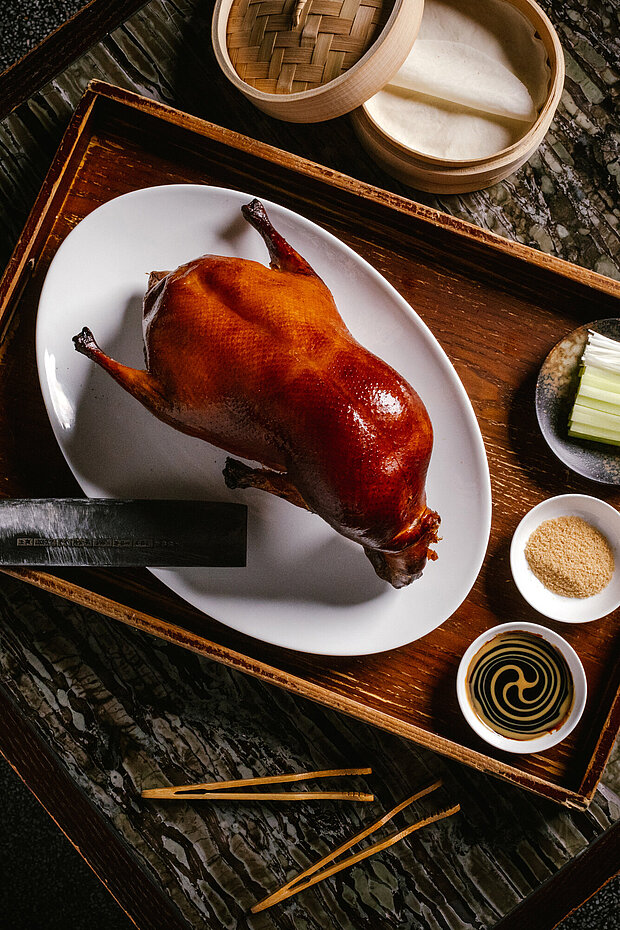 Applewood roasted peking duck